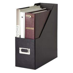 Snap-N-Store SNS01637 Jumbo Magazine File - Black - Fiberboard, Metal Holder