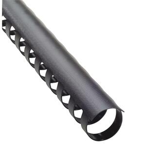 GBC CombBind Premium Matte Spine - 0.25" Diameter - 25 Page Capacity - Letter 8.5" x 11" - 100 / Box - Black