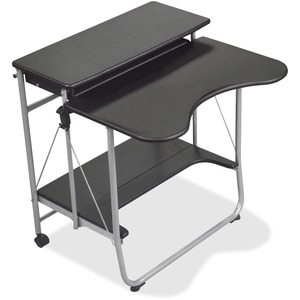 Balt Fold-N-Go Computer Workstation x 29.5" - Black Top, Silver Frame