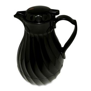 Hormel Connoisserve Insulated Black Swirl Carafe - 40 oz - Polyurethane - Black