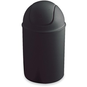 Safco Plastic Mini Can - 5.68L Capacity - 7.75" Opening Diameter - 12" Height - Plastic - Black