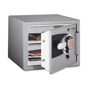 Sentry Safe Fire-Safe OS0810 Tubular Key & LCD Electronic Fire Safe - 8 ft³ - Electronic, Tubular Key Lock - 4 x Live-locking Bolt(s) - 13.7" x 16.34" x 19.33" - Gunmetal Gray