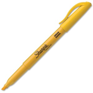 Sharpie Accent Highlighters - Chisel Marker Point Style - Yellow Ink - Yellow Barrel - 12 / Dozen