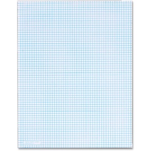 Tops White Quadrille Pad - 50 Sheet(s) - 20lb - Quad Ruled - Letter 8.5" x 11" - 1 Pad - White