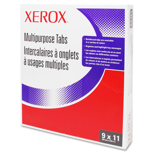 Xerox Single Reverse Collated Copier Tab - 250 / Pack - White Divider