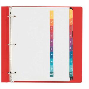 Wilson Jones Multidex Numbered Index Divider - 10 x Tab Printed 1 - 10 - 31 Tab(s)/Set - 8.5" x 11" - 12 / Box - Multicolor Tab