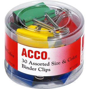 Colored Binder Clips - Click Image to Close