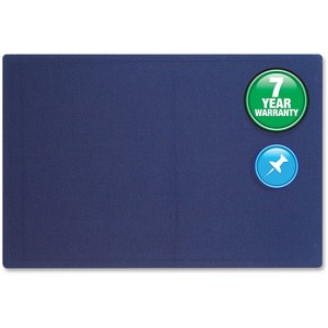 Quartet Oval Office Frameless Fabric Tack Bulletin Board - 3ft x 4ft - Indigo
