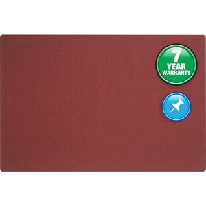 Quartet Oval Office Frameless Fabric Tack Bulletin Board - 4ft x 3ft - Fabric Surface - Burgundy