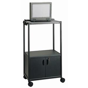 Quartet Fixed Height A/V Cart - Black