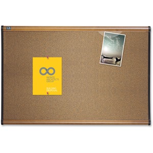 Quartet Prestige Cork Bulletin Board - 4ft x 6ft - Cork Surface - Maple