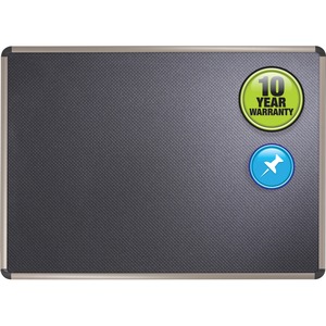 Quartet Euro Prestige Blk Embossed Foam Board - 1.5ft x 2ft - Foam Board Surface - Titanium Frame - White