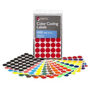 1000/Pack Color Coded Label
