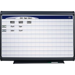 Quartet Aluminum Grid Marker Board with Brackets - 72" x 48" - Porcelain - Graphite, Aluminum