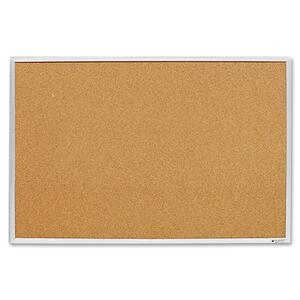 Quartet Aluminum Frame Bulletin Board - 1.5ft x 2ft - Cork Surface - Aluminum Frame
