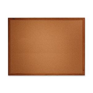 Quartet Economy Oak Frame Cork Board - 3ft x 4ft - Cork Surface - Oak Frame - Brown