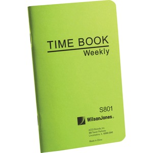 Wilson Jones Foreman's Pocket Size Time Book - 36 Sheet(s) - 6.75" x 4.12" Sheet Size - White - 1Each