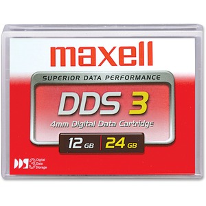 Maxell 4mm DDS-3 Tape Cartridge - DAT DDS-3 - 12GB (Native) / 24GB (Compressed)