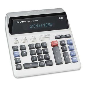 Sharp QS2122H Commercial Desktop Calculator - 12 Character(s) - Fluorescent - AC Supply Powered - 8.33" x 8.66" x 2.8" - Platinum