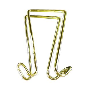 Artistic Double-Sided CoatClip Partition Hooks - 2 Hook - Brass