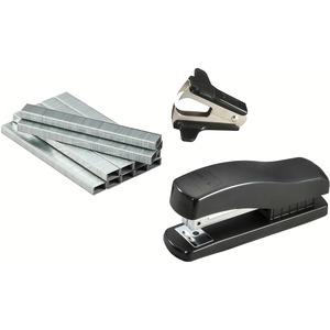 Bostitch Half-strip Round Base Desktop Stapler - Desktop Stapler - 20 Sheets Capacity - 105 Staple Capacity - 1/4" Staple Size - Black