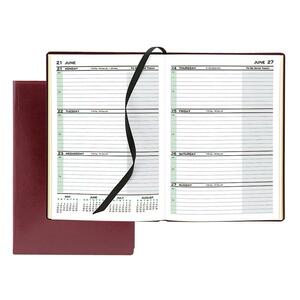Day-Timer Attache Weekly Planner - Weekly - 5.25" x 8" - 1 Week Per 2 Page(s) - Burgundy, Black