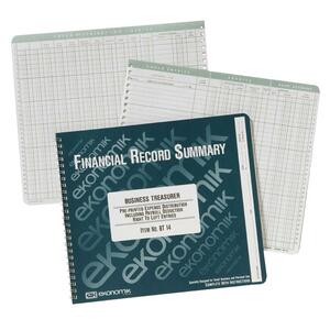 Ekonomik Business Treasurer Form - Wire Bound - 8.75" x 10" Sheet Size - White - 1Each