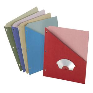 Esselte Earthwise Slash Pocket Folder - 8.5" x 11" - Letter - 25 / Pack - Assorted