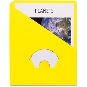 Esselte Pendaflex Essentials Slash Pocket Project Folder - 8.5" x 11" - Letter - 25 / Pack - Yellow