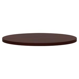 HON Conference Table Top - Round - 48" - Particleboard, Wood - Mahogany