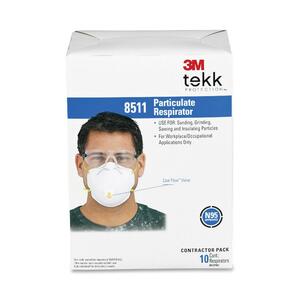 3M Cool Flow Exhalation Particulate Respirator - 10 / Box - White