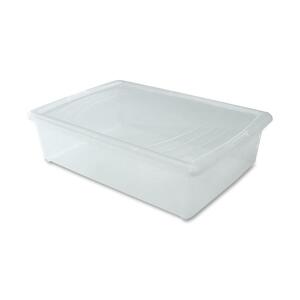 Iris Snap tight Clear Modular Container - 7.7gal - External Dimensions 6.31" Height x 24" Width x 16" Depth - Plastic - Clear