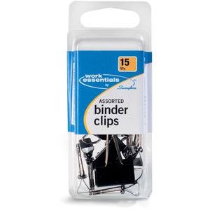 Swingline Binder Clip - Assorted - 15 / Pack - Black