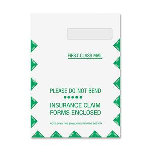 Tops CMS-1500 Window Envelopes - 9" x 12.5" - Self-sealing - 500 / Carton - White
