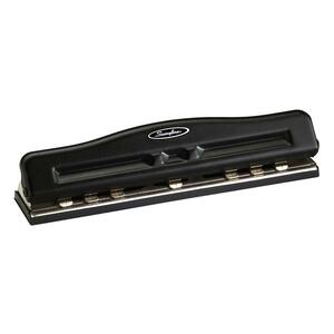 Swingline Seven-Hole Desktop Hole Punch - 7 Punch Head(s) - Adjustable - 11 Sheet Capacity - 0.28" - Chrome