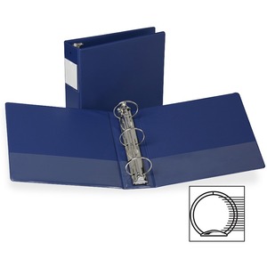 Samsill Antimicrobial Locking Round Ring Binder - Letter - 8.5" x 11" - 375 Sheet x 2" Capacity - 1 Each - Blue