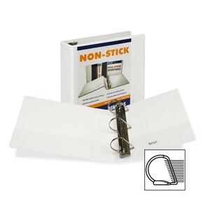 Samsill Nonstick Insertable D-Ring Binder - Letter - 8.5" x 11" - 3" Capacity - 1 Each - White