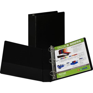 Samsill Angle-D Ring Binder - Letter - 8.5" x 11" - 1.5" Capacity - 1 Each - Black