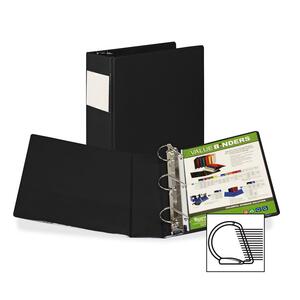 Samsill Angle-D Ring Binder - Letter - 8.5" x 11" - 3" Capacity - 1 Each - Black