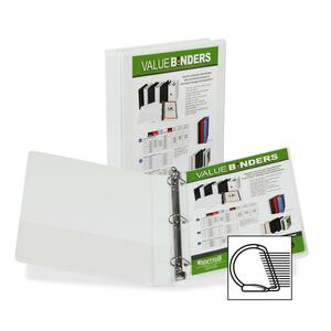 Samsill Insertable D-Ring Binder - Letter - 8.5" x 11" - 1" Capacity - 1 Each - White
