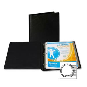 Samsill Contour Heavy-Duty Locking Ring Binder - Letter - 8.5" x 11" - 175 Sheet x 1" Capacity - 1 Each - Black