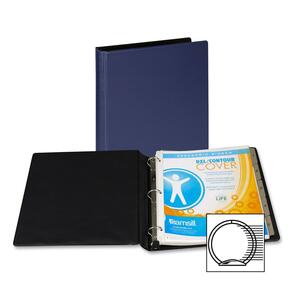 Samsill Contour Heavy-Duty Locking Ring Binder - Letter - 8.5" x 11" - 175 Sheet x 1" Capacity - 1 Each - Dark Blue