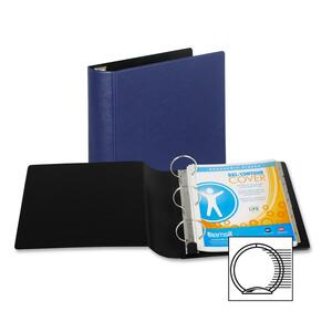 Samsill Contour Heavy-Duty Locking Ring Binder - Letter - 8.5" x 11" - 480 Sheet x 3" Capacity - 1 Each - Dark Blue