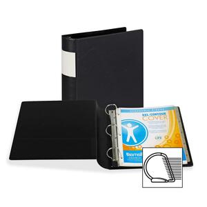 Samsill Angle-D Ring Binder - Letter - 8.5" x 11" - 375 Sheet x 2" Capacity - 1 Each - Black