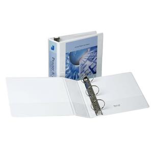 Samsill Nonstick Insertable Round Ring Binder - Letter - 8.5" x 11" - 375 Sheet x 2" Capacity - 1 Each - White