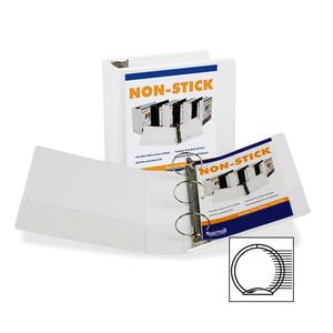 Samsill Insertable Round Ring Binder - Letter - 8.5" x 11" - 4" Capacity - 1 Each - White