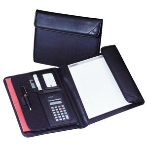 Samsill Sterling Tri-Fold Padfolio - Letter - 8.5" x 11" - 1 Each - Black