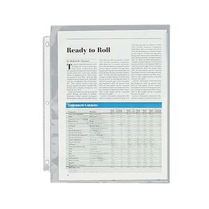 Samsill Heavyweight Presentation Sheet Protector - For Ring Binder - Letter 8.5" x 11" - Polypropylene - 50 / Box - Silver