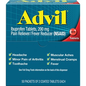 Acme United Advil Pain Reliever Refills - Headache, Muscular Pain, Backache, Arthritis - 50 / Box