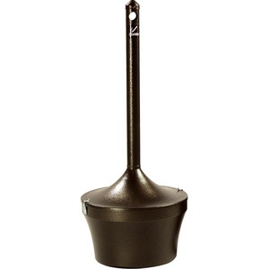 United Receptacle Aladdin Smokers Urn - 4.5gal Capacity - Round - 16" Opening Diameter - 39" Height - Steel - Bronze